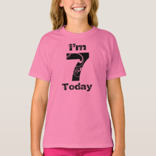 Jag är 7 idag Girls Birthday Shirt Tröja
