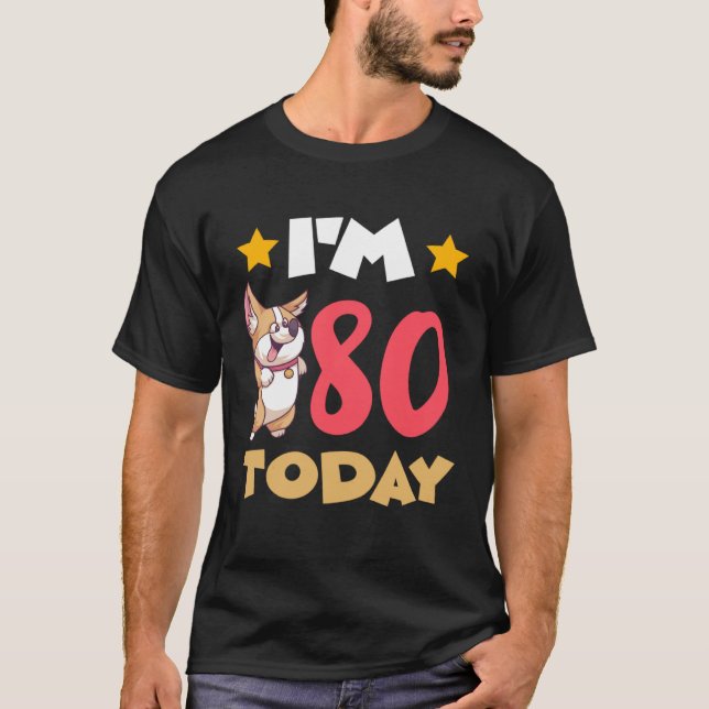 Jag är 80 i dag t shirt (Framsida)