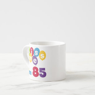 Jag är 85 på födelsedagen T-shirts och presenter. Espressomugg