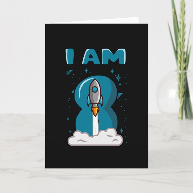 Jag är 8 ÅR gammal 8:e födelsedag Kort (Framsida)