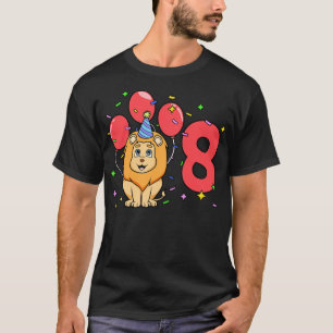 Jag är 8 år gammal med lejona barns födelsedag 8 å t shirt