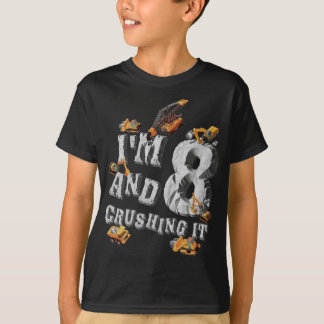 Jag är 8:e födelsedag och krossar det. t shirt