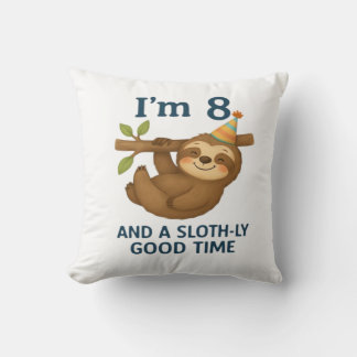 Jag är 8 och en superrolig klassisk T-shirt med se Kudde