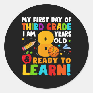 Jag är 8 Redon att lära mig mitt CK till skolan 3: Runt Klistermärke