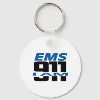 Jag är 911 logotyp saker för brand, EMS, sändning! Nyckelring
