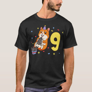 Jag är 9 år gammal med hamster barns födelsedag 9  t shirt