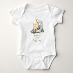 Jag är "9" månader gammal offertskog teme Baby Hjo T Shirt