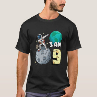 Jag är 9 Space Astronaut Kid Måne Walker 9th Birth T Shirt