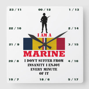 JAG ÄR A-MARINE FYRKANTIG KLOCKA