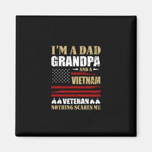 Jag är A Pappa, farfar och Vietnam Veteran Magnet