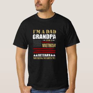 Jag är A Pappa, farfar och Vietnam Veteran T Shirt