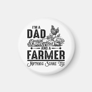 Jag är A Pappa och A Farmer Jordbruk Magnet