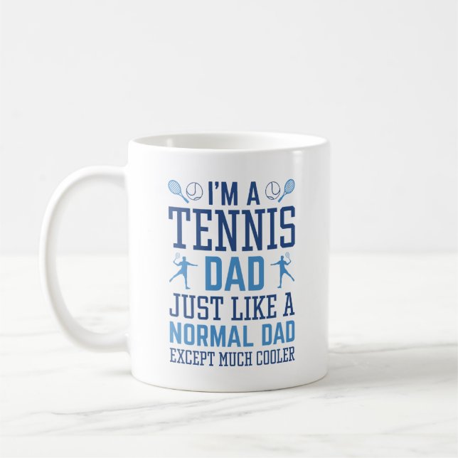Jag är A Tennis Pappa Kaffemugg (Vänster)