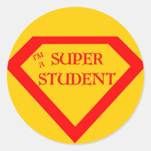Jag är A Toppen Student Runt Klistermärke