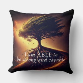 Jag är ABLE - Pillow för styrka och fredsbekräftel Kudde