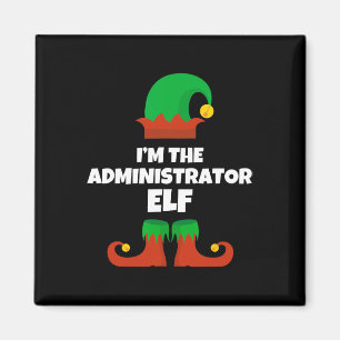 Jag är Administratör i Elf-familjen Pajama-julen Magnet