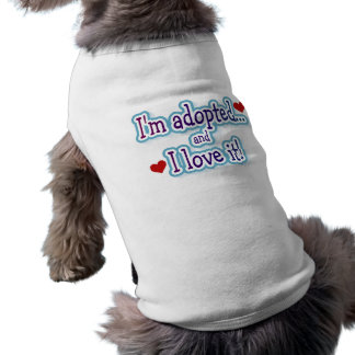 Jag är adopterad Hund Tshirt Hundtröja