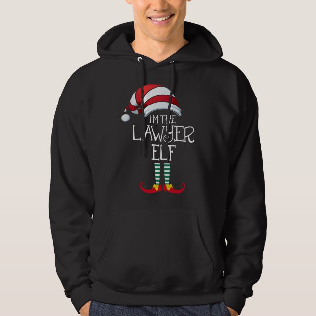 Jag är advokat Elf-familjen som matchar julgåva Hoodie (Framsida)
