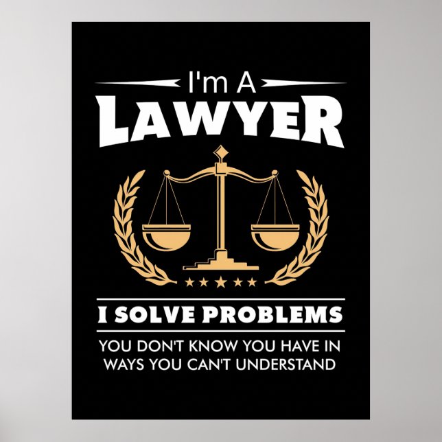 Jag är advokat jag löser problem poster (Framsidan)
