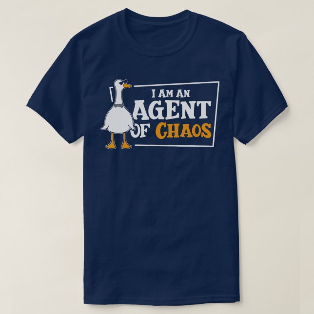 Jag är Agent i Chaos Goose Farm Animal Bird Geese T Shirt (Design framsida)