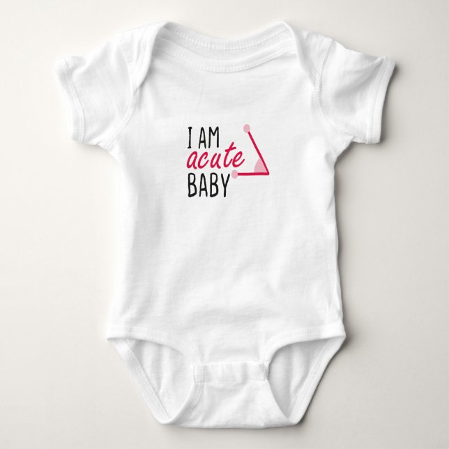 Jag är Akut Baby Rosa, Math Baby, Ny Mamma Present T Shirt (Framsida)