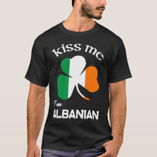 Jag är albansk Shamrock Albanien St Patrick's T Shirt