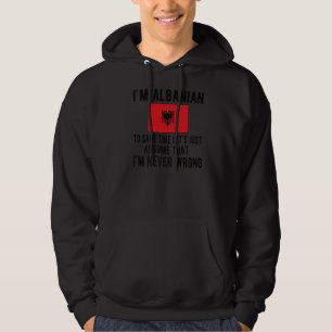 Jag är albanska Flagga, albanska rötter Hoodie