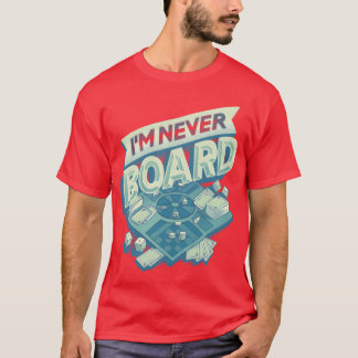 Jag är aldrig ombord 80-tals tjej t shirt