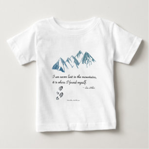 Jag är aldrig vilse i bergen, det är där... tee shirt