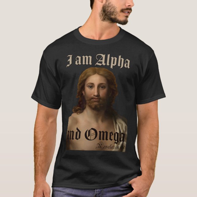 Jag är Alfa och Omega Jesus Kristus som målar Raph T Shirt (Framsida)