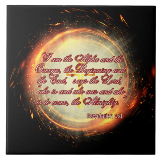 Jag är Alfa och Omega Kakelplatta