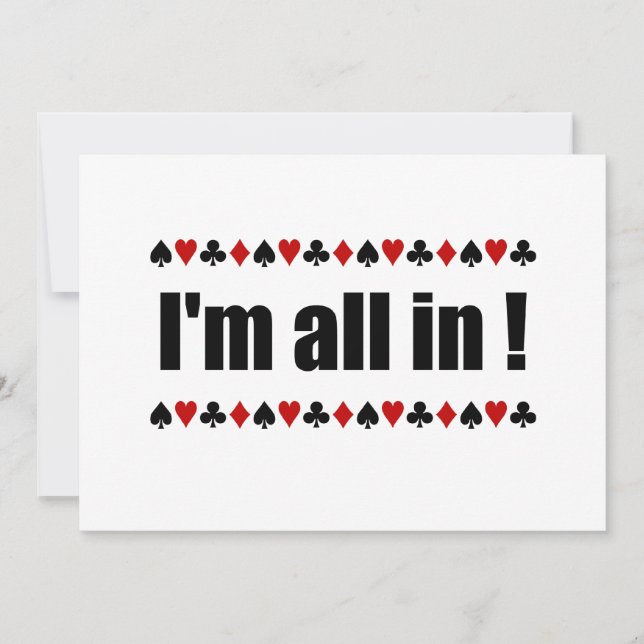 Jag är alla i poker-inbjudan inbjudningar (Framsida)