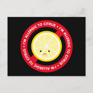 Jag är allergisk mot citrus! vykort