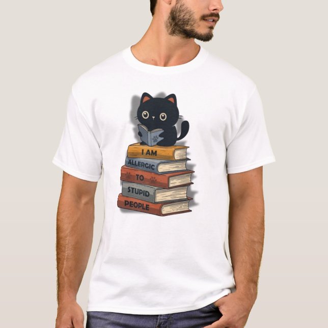 Jag är allergisk mot dumma människor t shirt (Framsida)