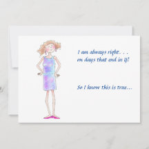 Jag är alltid höger, hennes åsikt blå klänning tec