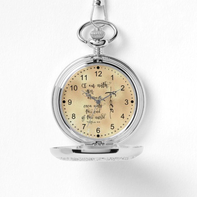 Jag är alltid med dig, bibelverse armbandsur (Framsida)