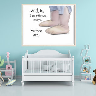 Jag är alltid med dig Christian Nursery Art Poster