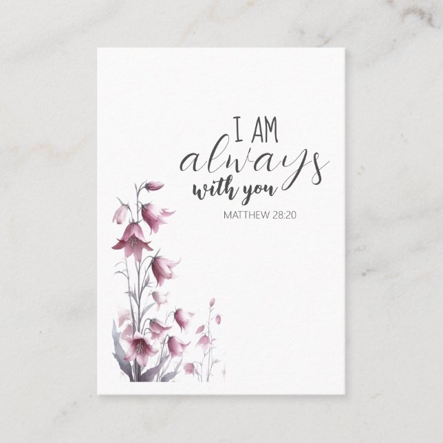 Jag är alltid med dig Funeral Prayer Card Visitkort (Framsida)