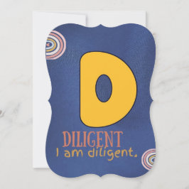 JAG ÄR ALPHABET D AFFIRMAARD FÖR BARN TACK KORT