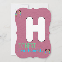 JAG ÄR ALPHABET H AFFIRMAARD FÖR BARN TACK KORT