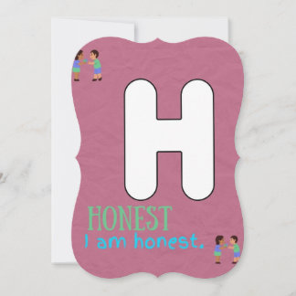 JAG ÄR ALPHABET H AFFIRMAARD FÖR BARN TACK KORT