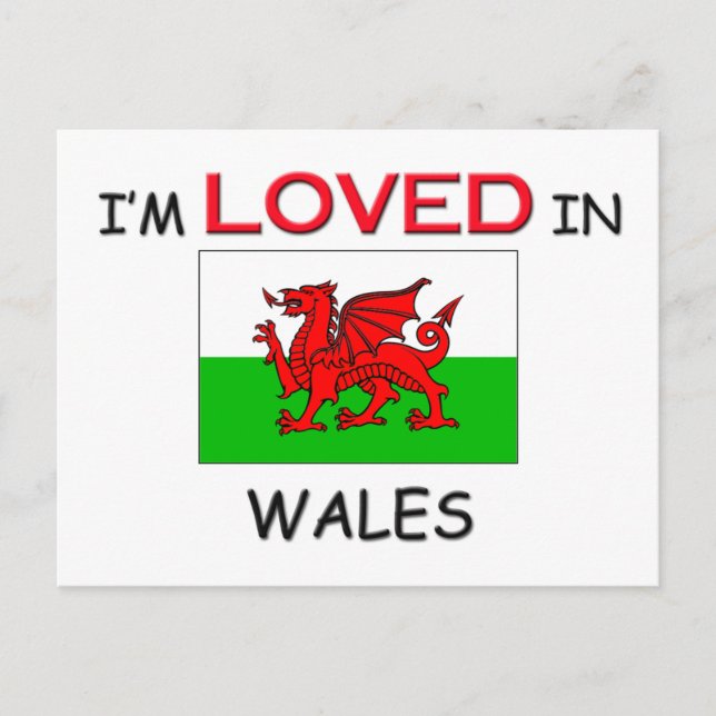 Jag är älskad i WALES Vykort (Framsida)