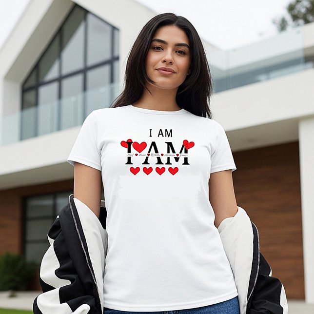 Jag är älskad, vald, värdig, viktorig, nog t shirt (Skapare uppladdad)