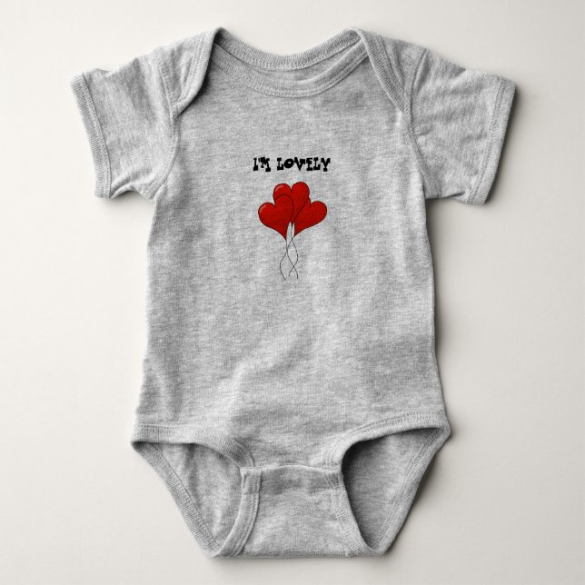 Jag är älskling Red Hearts T Shirt (Framsida)