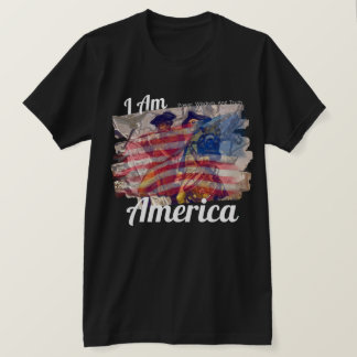 Jag är AMERICA Power, Wisdom och Truth Patriotic T Shirt