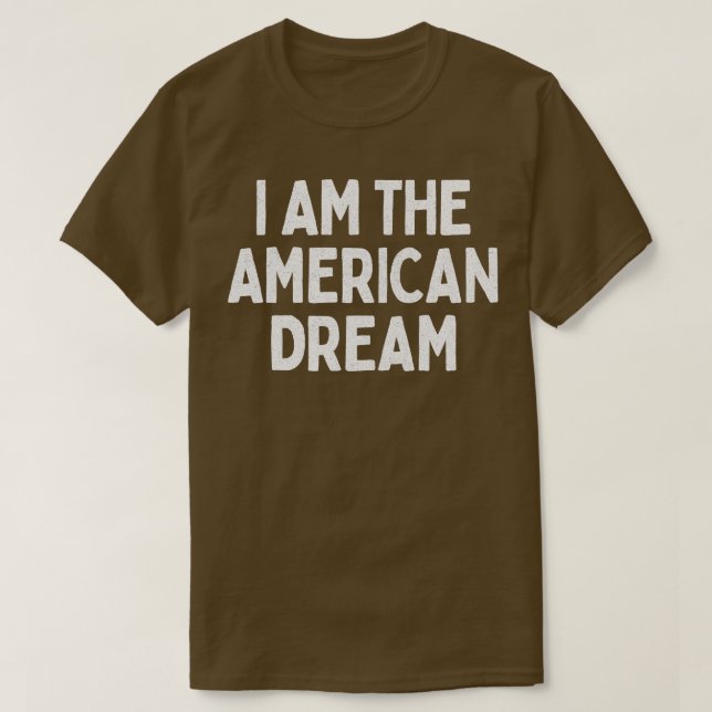 Jag är American Dream Retro Faded Stil Design 1 T Shirt (Design framsida)