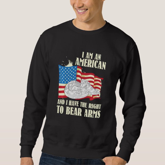 Jag är amerikan och har Höger att bära Arm Lång Ärmad Tröja (Framsida)