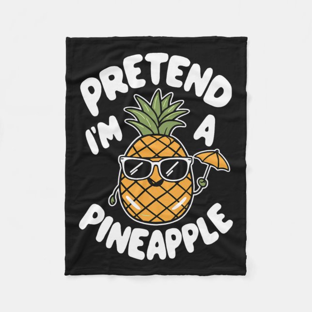 Jag är ananas fleecefilt (Framsidan)