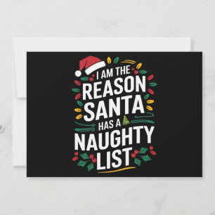 Jag är anledningen till att tomten har en naughty julkort