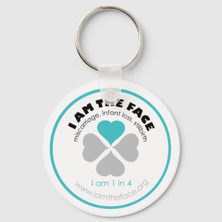 JAG ÄR ANSIKTE Blue Keychain Nyckelring